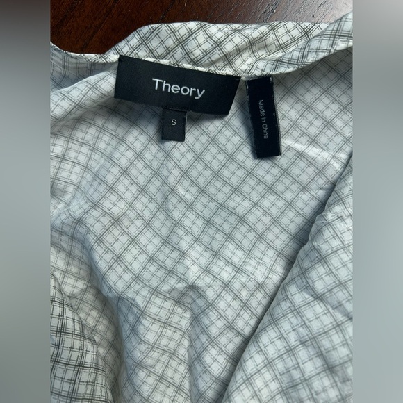 THEORY - SILK CAMI Gray Plaid Garment size S - Picture 6 of 6